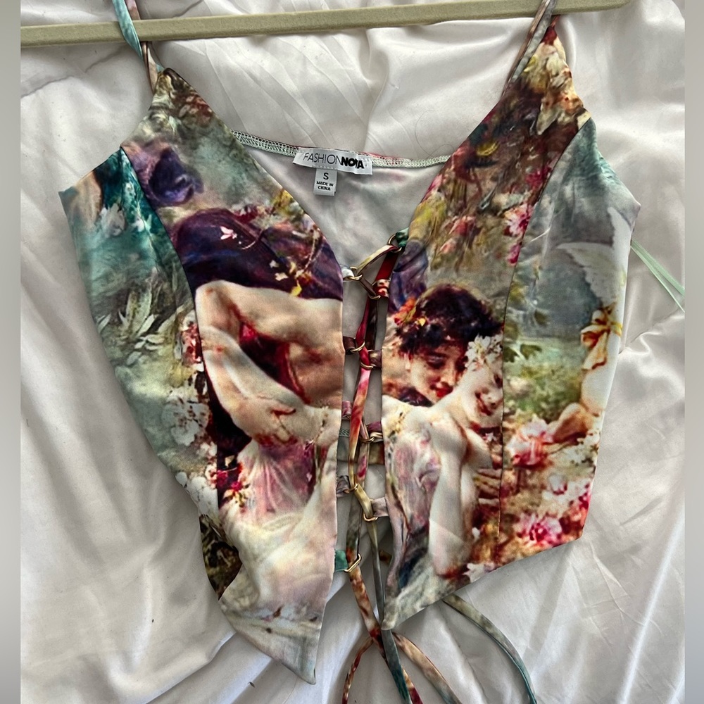 tie up crop top, fashion nova